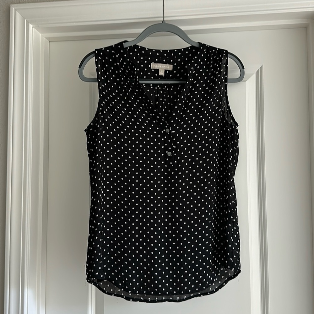 Banana Republic Polka Dot Chiffon Tank size S